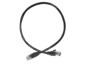 Патч-корд UTP4 cat 5e, 0,5м, ВС, LSZH, черный, литой коннектор NETKO Optima