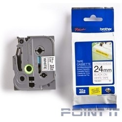 Brother TZE-S251 Картридж с лентой (P-Touch, 24мм, Черный на белом)