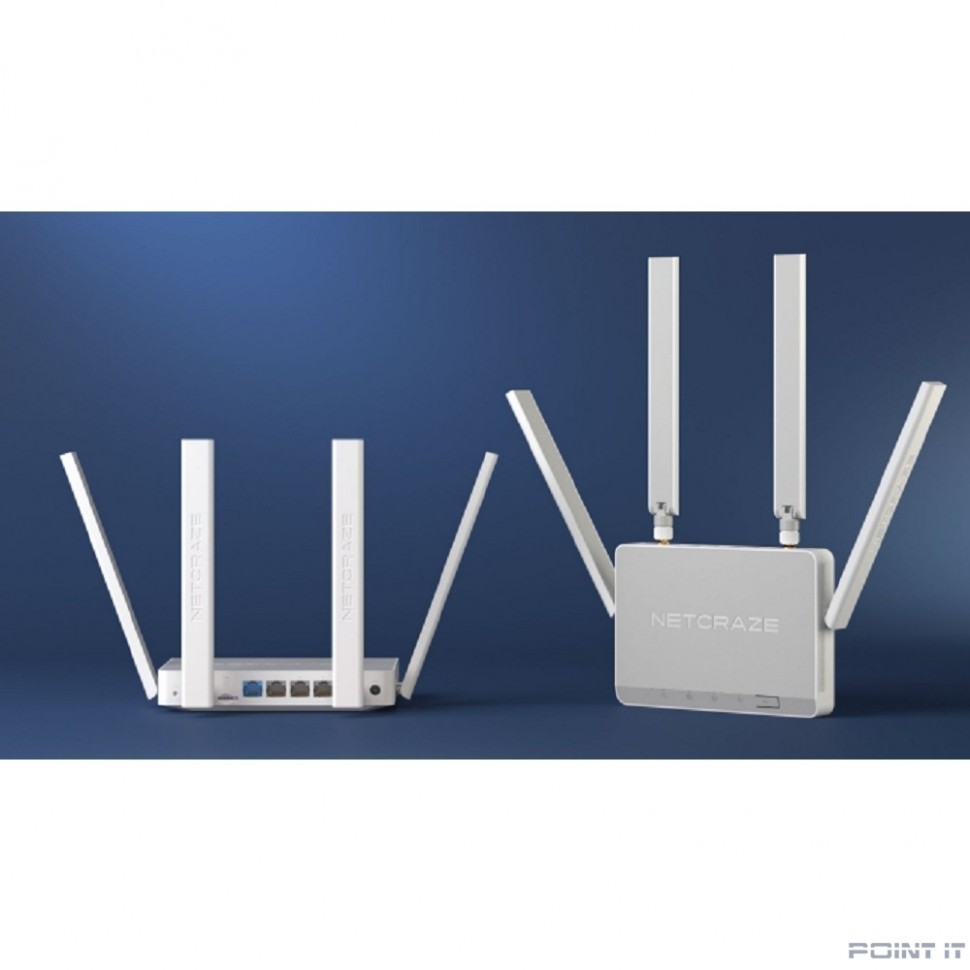 Netcraze Runner 4G (NC-2212) Интернет-центр с модемом 4G, Mesh Wi-Fi N300 и 4-портовым Smart-коммутатором