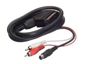 Шнур аудио-видео штекер SCART- штекер 2RCA+ штекер SVHS (1,5м) блистер, Netko