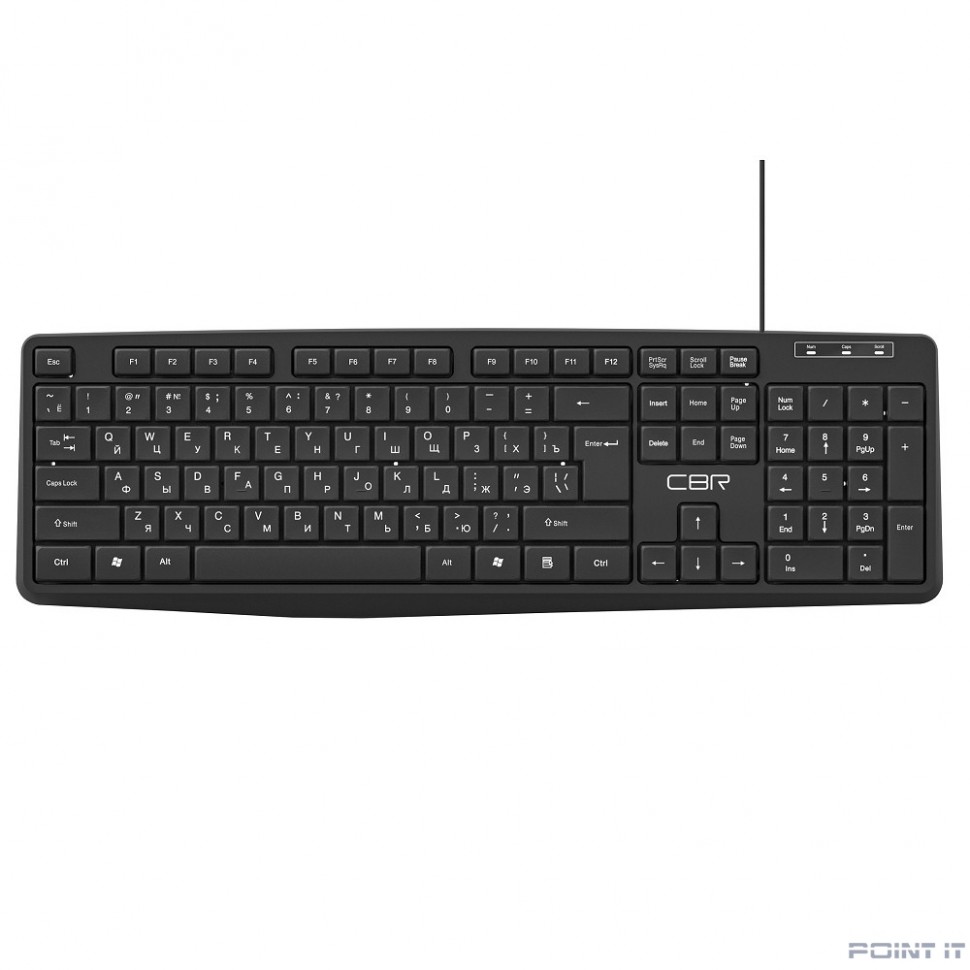 CBR KB 115 USB, Клавиатура 104 кл., офисн., 1,8 м, резиновые ножки