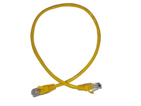 Патч-корд UTP4 cat 5e, 0,5м, ВС, LSZH, желтый, литой коннектор NETKO Optima