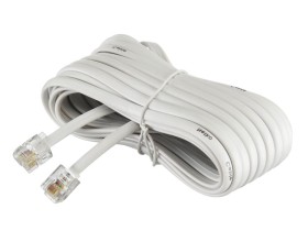 Удлинитель телефонный (6р4с) 7 метров / белый NETKO Optima