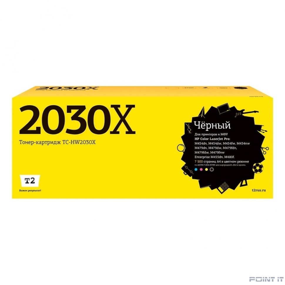 T2 W2030X Тонер-картридж TC-HW2030X для HP CLJ Pro M454/455/479/480 (7600 стр.) Черный, с чипом