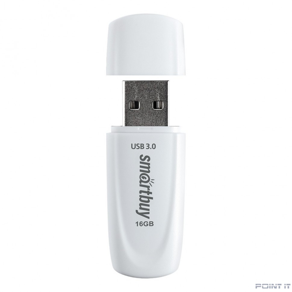 Smartbuy USB Drive 16Gb Scout White [SB016GB2SCW]