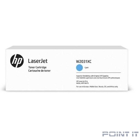 Картридж лазерный HP 415X W2031XC голубой (6000стр.) для HP LJ M454/MFP M479 (техн.упак)