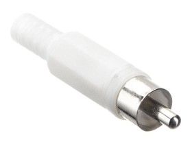 Штекер RCA белый, NETKO Optima