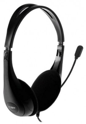 CBR CHP 353M Black, Компьютерная гарнитура проводная стерео, микрофон с шумоподавл., накл. наушники, USB, кнопка выкл. микрофона, регул. громкости, регул. оголовья, длина кабеля 2,2 м, цвет чёрный