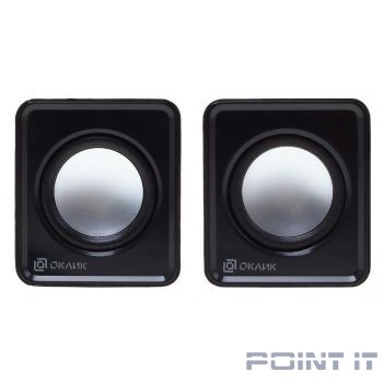 Колонки Oklik OK-331 2.0 черный 6Вт