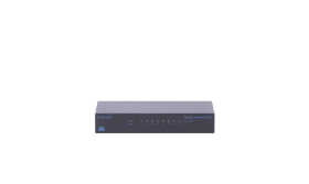 Коммутатор GIGALINK неуправляемый 8 портов 10/100/1000 мб/с, металлический корпус, внешний блок питания