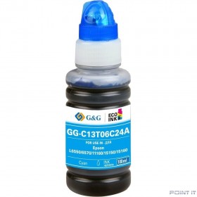Чернила G&amp;G GG-C13T06C24A №112 голубой 100мл для Epson L6550/6570/11160/15150/15160