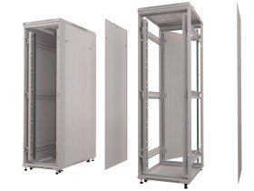 Шкаф напольный 22U серия Expert (800х1000х1170), напольный, БЕЗ ПЕРЕДНЕЙ ДВЕРИ, серый, разобранный Netko (упакован в 4 коробки)