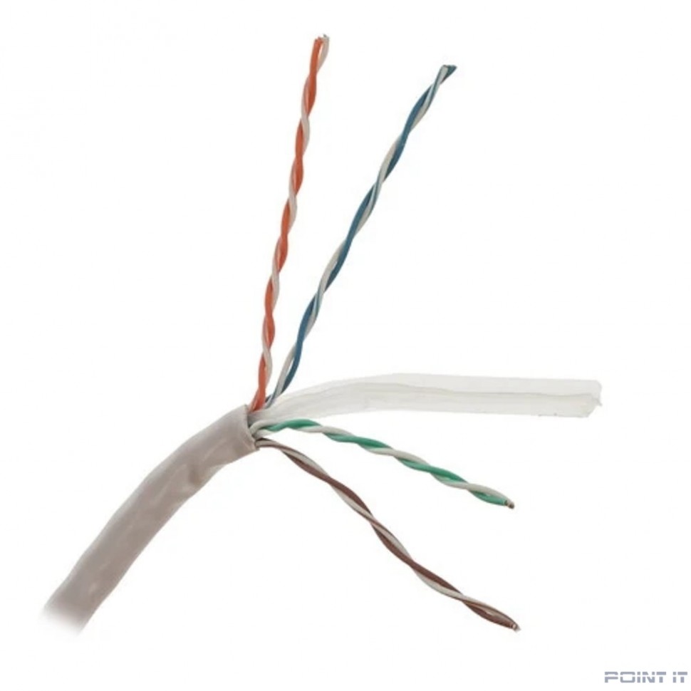 Cablexpert [UPC-6004-SOL] Кабель UTP кат.6, 4 пары, 0.57mm CCA одножильный серый (305м)
