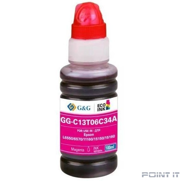 Чернила G&G GG-C13T06C34A №112 пурпурный 100мл для Epson L6550/6570/11160/15150/15160