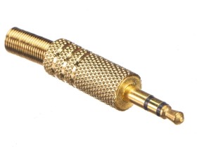 Штекер 3.5 стерео (золотой), NETKO Optima