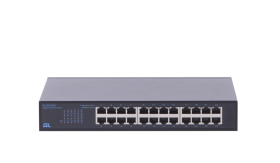 Коммутатор GIGALINK неуправляемый 24 портов 10/100/1000 мб/с, металлический корпус, внутрений блок питания