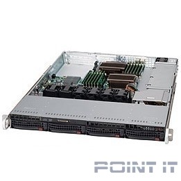 Supermicro CSE-815TQC-605WB Корпус компьютерный Supermicro Black 1U SC815 WI/O Chassis w/ 600W (Quick Release),RoHS/REA