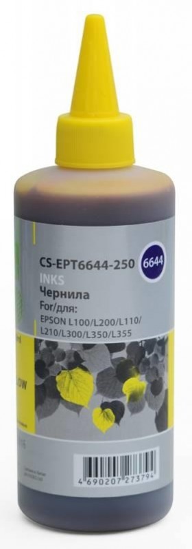 Чернила YELLOW 250ML /L100 CS-EPT6644-250 CACTUS