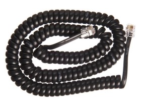 Шнур телефонный витой (4р4с) 4,5 метра / черный, NETKO Optima
