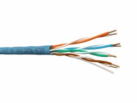 Кабель U/UTP4 cat.5e, 4 пары 24 AWG BC, 305м, синий, одножильный, FLUKE TEST, NETKO Expert СКС 