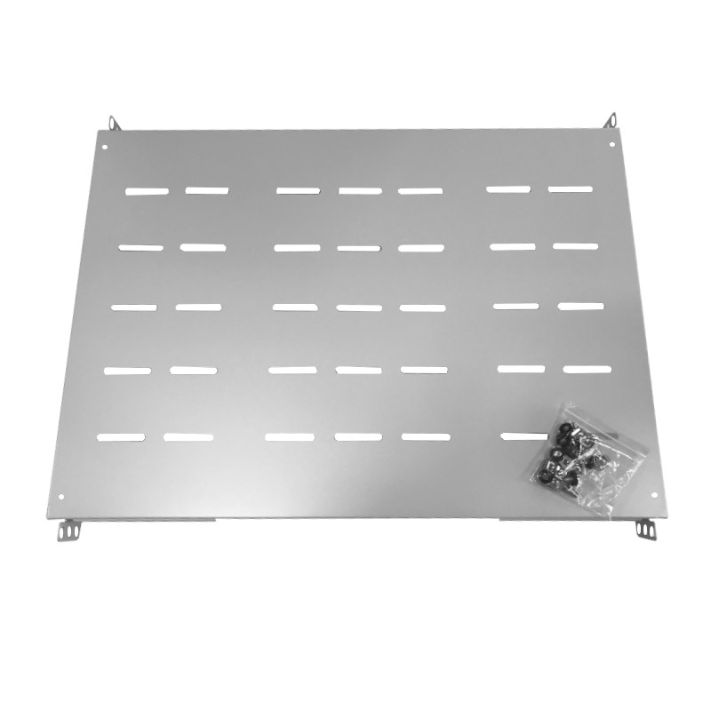 Полка для шкафа глубиной 600 (444x350) с ушками, серая, 60 кг