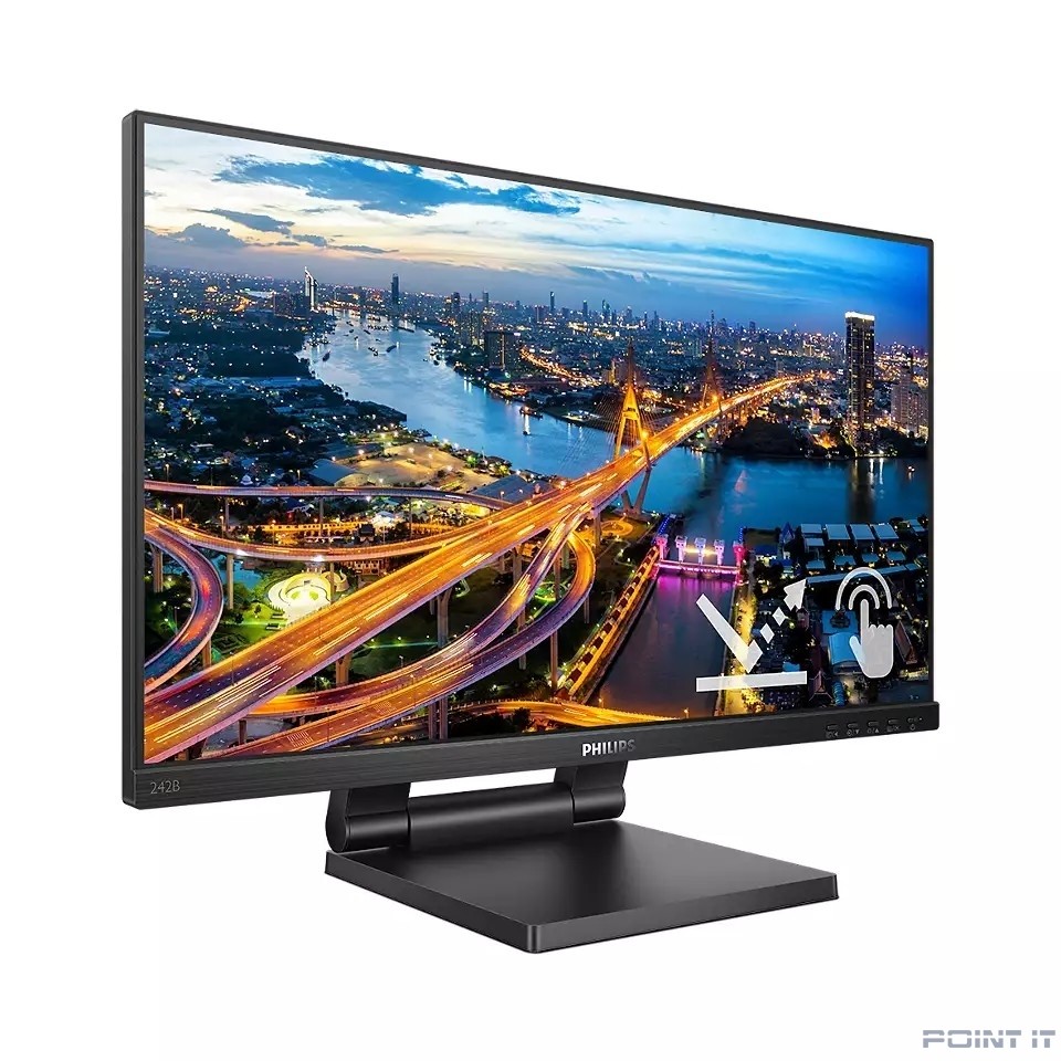Монитор LCD PHILIPS 23.8" 242B1TC/00 черный {IPS Multi-Touch 1920x1080 75Hz 4ms 178/178 250cd 50M:1 HDMI1.4}