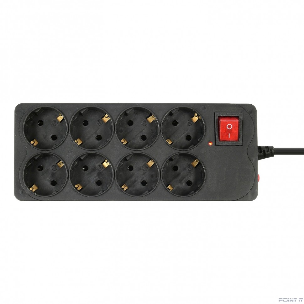 BURO Сетевой фильтр 8 розеток (800SH-1.8-B),1.8м, черный коробка {1180911}