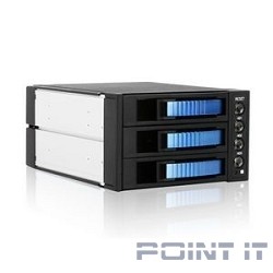 Procase A3-203-SATA3-BL (синий), {Hot-swap корзина 3 SATA3/SAS, 6Gb, 2x5.25, 1xFAN 80x15mm }
