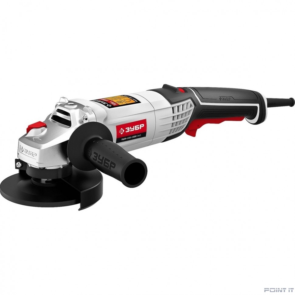 ЗУБР "МАСТЕР" Углошлифовальная машина (болгарка) [УШМ-125-1200 ЭМ3] {125 мм, 3000 - 1100 об/мин, 1200 Вт}