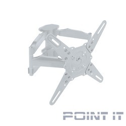 Kromax ATLANTIS-45 white, Кр. стал. наст. для TV 22"-65", max 45 кг, 5 ст св., нак. +5°-15°, пов. 160°, от ст. 55-470 мм, max VESA 400x400 мм