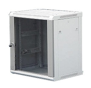 Шкаф настенный 12U серия WM (600х450х635), передняя дверь стекло, собранный, серый Netko