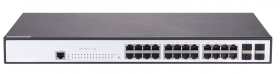 Управляемый коммутатор L2 GIGALINK 24 Base-T 10/100/1000Mb/s портов, 4 SFP 1000Mb/s, 1 Console. 1U 19'', 220V
