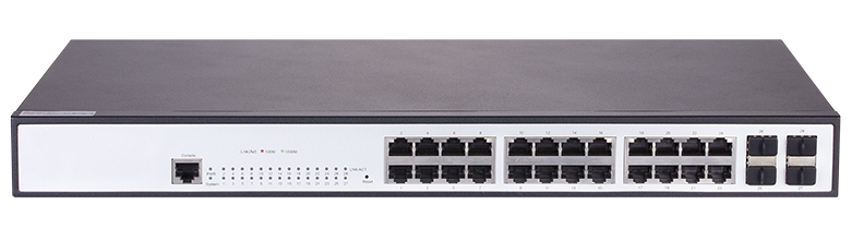 Управляемый коммутатор L2 GIGALINK 24 Base-T 10/100/1000Mb/s портов, 4 SFP 1000Mb/s, 1 Console. 1U 19'', 220V