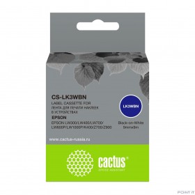 Картридж ленточный Cactus CS-LK3WBN черный для Epson LW300/LW400/LW700/LW600P/LW1000P