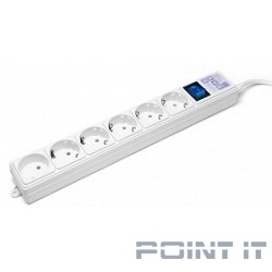 PowerCube Фильтр-удлинитель (SPG(5+1)-16B-3M) 6 розеток, 3м,16А/3,5кВт, белый