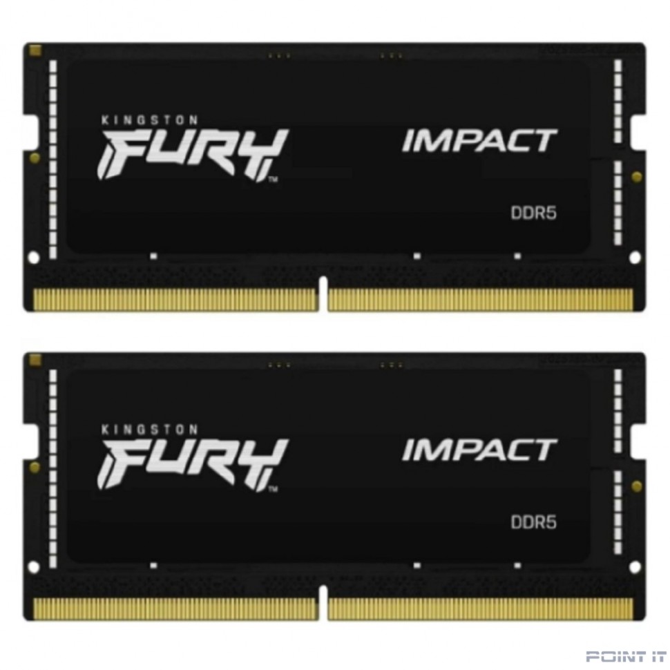 Kingston 64GB 4800MT/s DDR5 CL38 SODIMM (Kit of 2) FURY Impact KF548S38IBK2-64