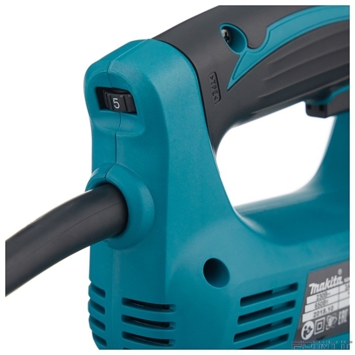 Makita JV0600K Ручной электро лобзик [JV0600K] {650Вт,500-3100об\м,ход-23мм,рез-90мм,2.4кг,чем,3маятн+1}