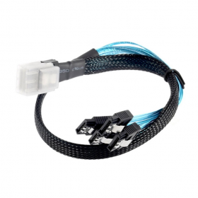 Кабель коннектор MINI SAS SFF-8087 To 4 SATA, 36P TO 4 SATA, cable , длина 0.5, 580751-001, 538872-002,  591475-B21