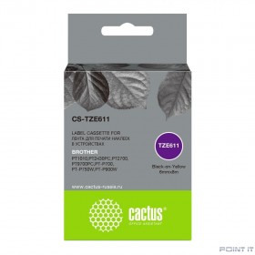 Картридж ленточный Cactus CS-TZE611 черный для Brother 1010/1280/1280VP/2700VP