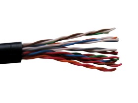 Кабель LC UTP10 cat.3, 305м, 0,40мм, наружный, черный РАСПРОДАЖА