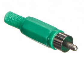 Штекер RCA зеленый, NETKO Optima