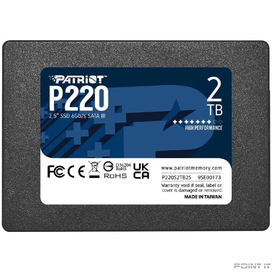 Накопитель SSD Patriot SATA III 2Tb P220S2TB25 P220 2.5"