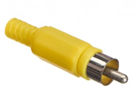 Штекер RCA желтый, NETKO Optima