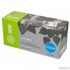 Картридж лазерный Cactus CS-CE260X черный (17000стр.) для HP LJ CP4525
