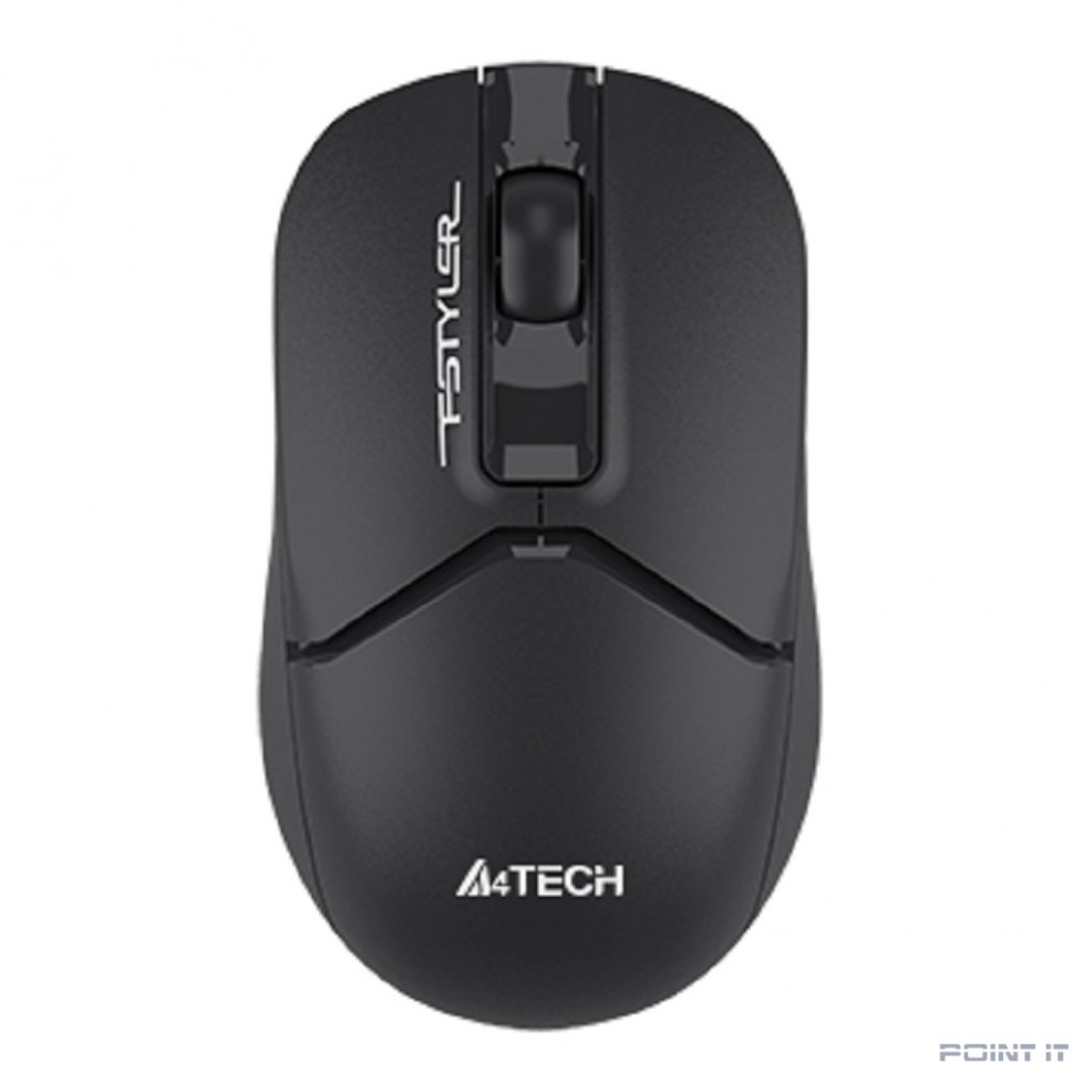 Мышь беспроводная A4Tech Fstyler FB12S black (оптическая, silent, BT/Radio, USB, 2but, 1200dpi)(FB12S USB BLACK)