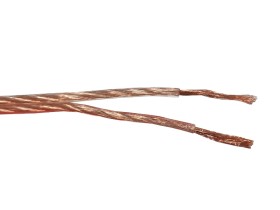 Кабель акустический 2*2.0мм2 (3*37*0.15мм) CCA, 100м, пластиковая катушка, прозрачный NETKO Optima