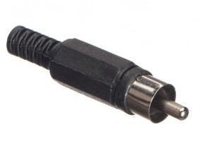 Штекер RCA черный, NETKO Optima