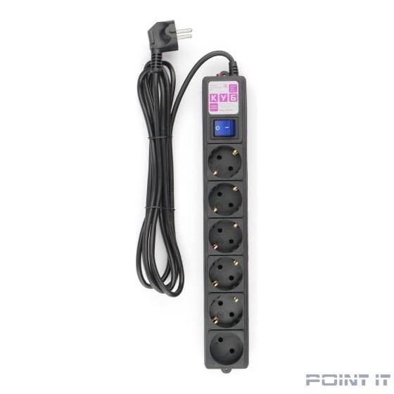 Power Cube Фильтр-удлинитель 3м 6 р 16А SPG6-B3M (21888), черный