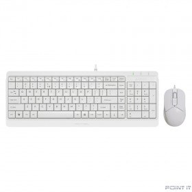 Клавиатура + мышь A4Tech Fstyler F1512 клав:белый мышь:белый USB (F1512 WHITE)