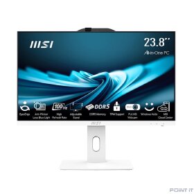 MSI Pro AP242P 14M AIO [9S6-AE0622-846] White 23.8&quot; {FHD  Non-touch  i5-14400 (2.5GHz)/ 8Gb DDR5(1x8Gb)/ 512Gb SSD/Intel UHD/WirelessKB&amp;mouse/NoOS}